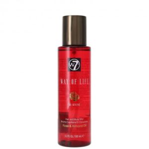 W7 WAY OF LIFE HAIR AND BODY MIST - ROSE & ALMOND OIL